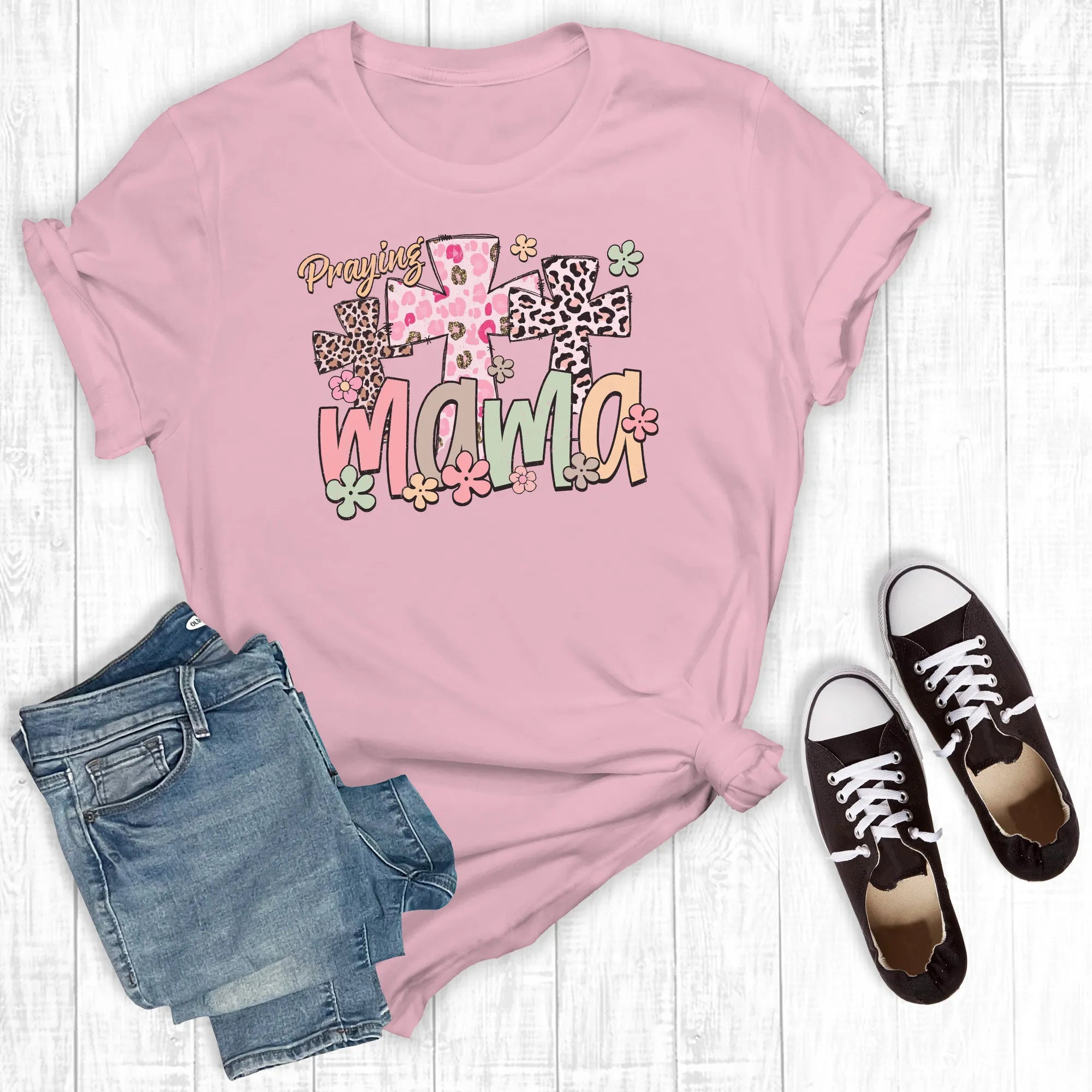 Retro Praying Mama Hot Pink