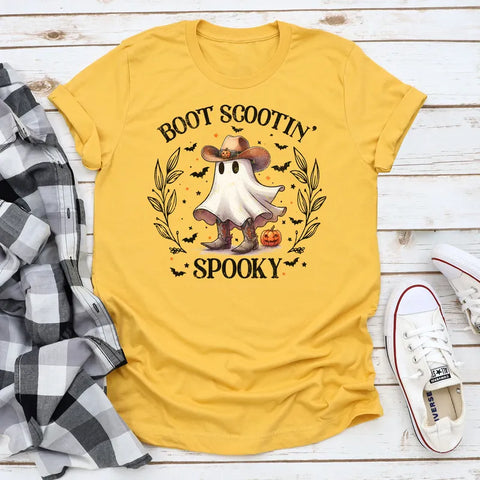 Funny Halllowen  Boot Scootin Spooky Mustard